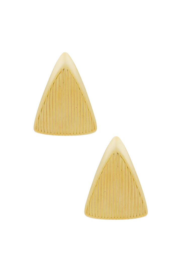 Elizabeth Cole Jewelry Bermuda Triangle Earrings - Gold pierced-style earrings