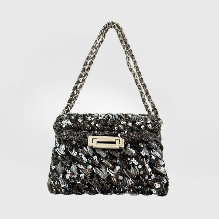 Lorenza Gandaglia Corolle 1 Two Tones Bag in Dark Grey Combo available at Barbara Katz