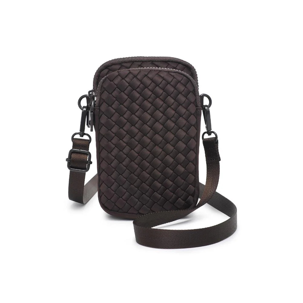 Sol and Selene Divide & Conquer Woven Crossbody Bag - Chocolate