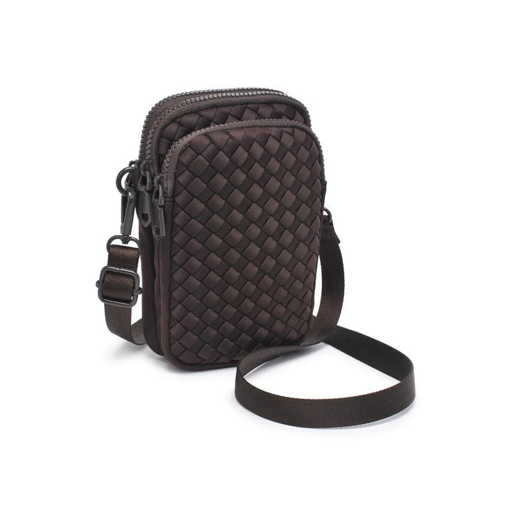 Sol and Selene Divide & Conquer Woven Crossbody Bag - Chocolate