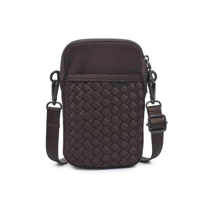 Sol and Selene Divide & Conquer Woven Crossbody Bag - Chocolate