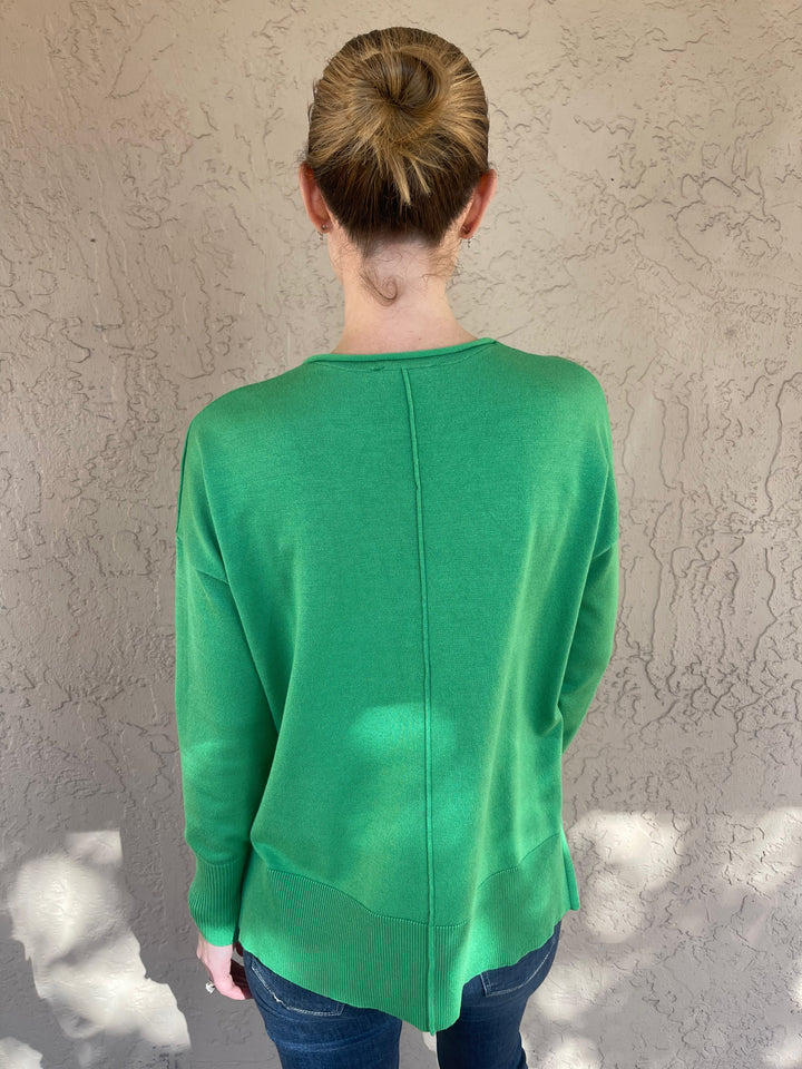 Center Seam Sweater - Green