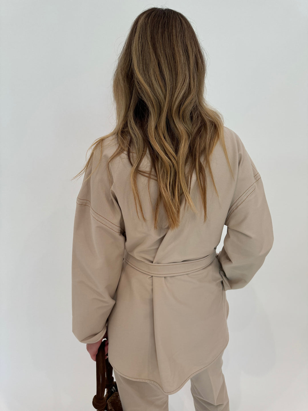 Max Mara Weekend Beige Otranto Jersey Jacket With Belt