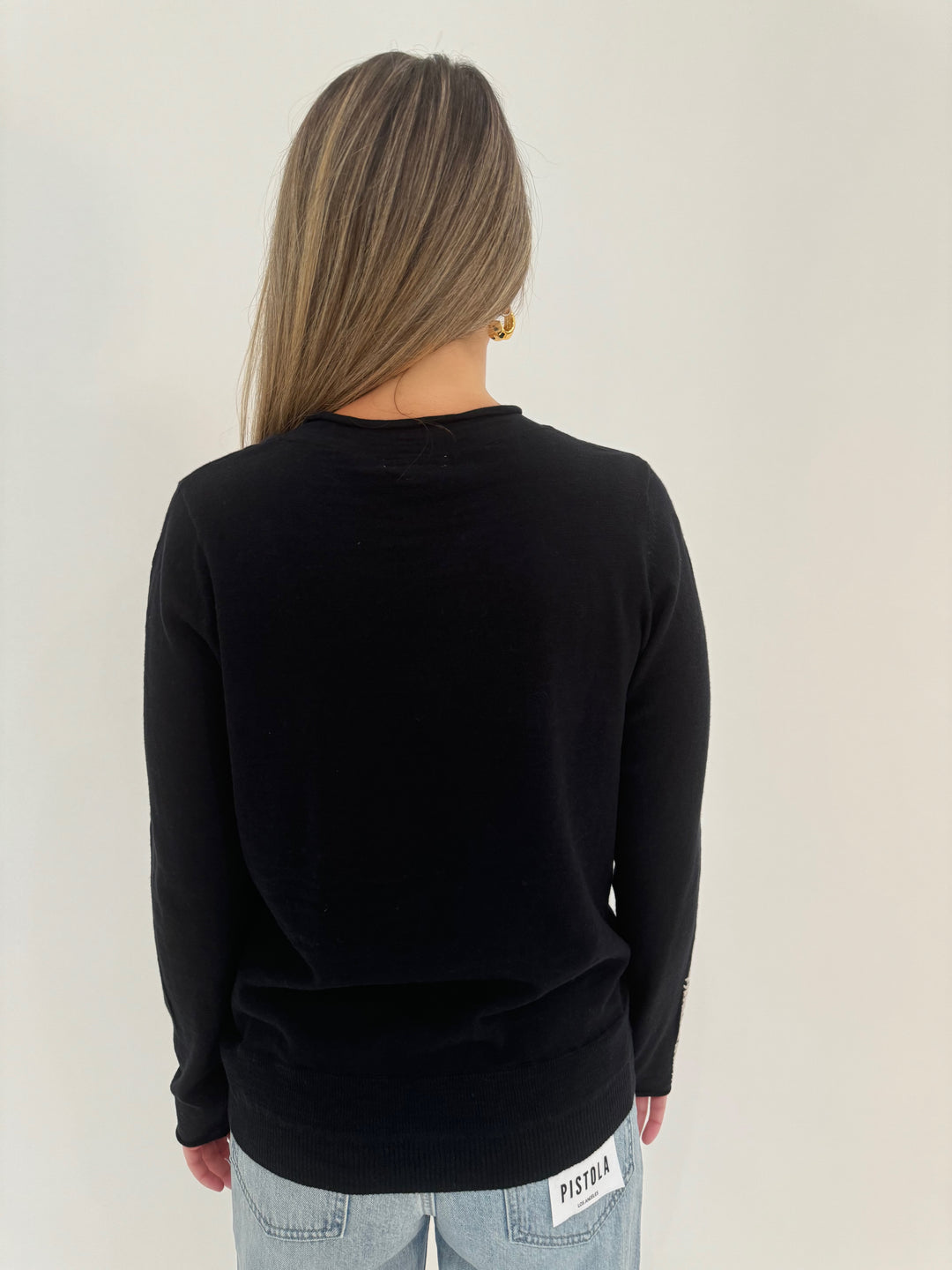 Lisa Todd Zipcode Long Sleeve Sweater in Black available at Barbara Katz