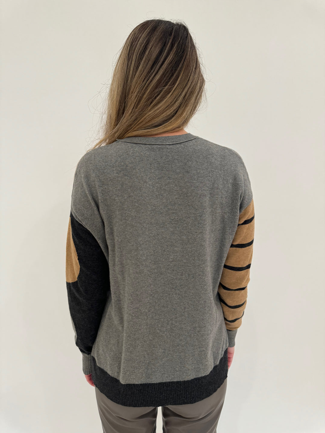 Zaket & Plover Spot On Stripes Sweater in Cloud available at Barbara Katz