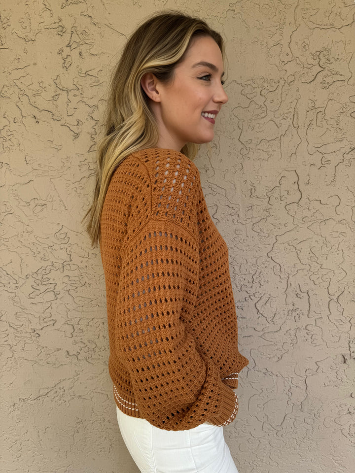 Varley Fox Knit Crew - Almond