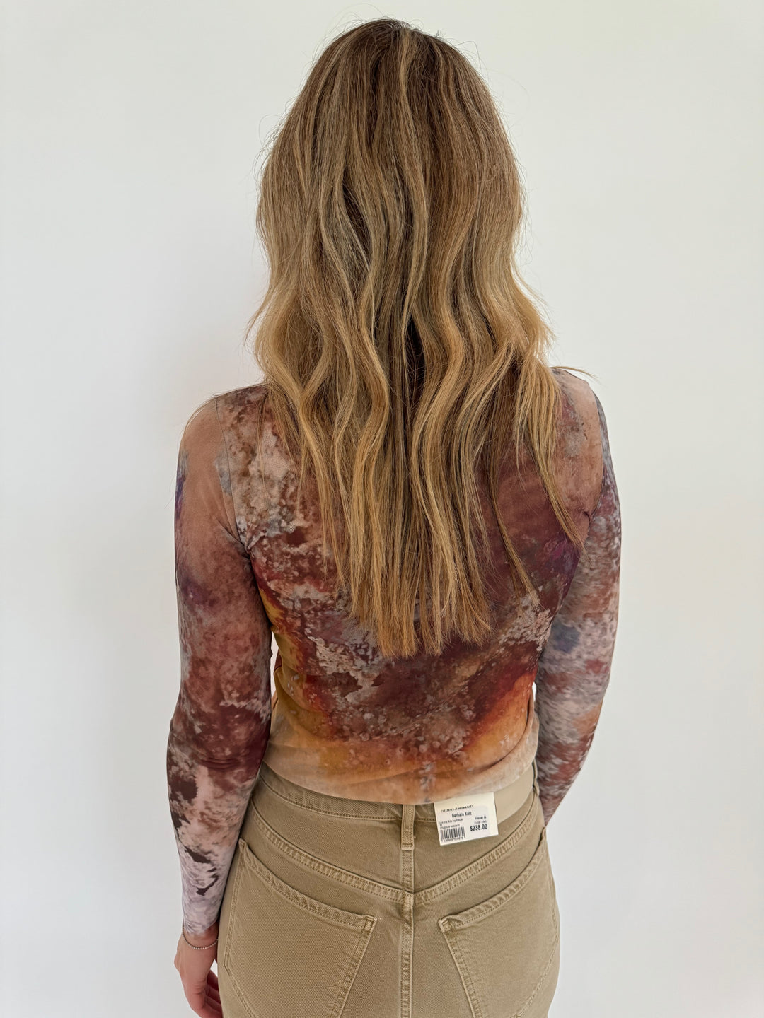 AMB Florence Double Sheer Top in Cavely print available at Barbara Katz