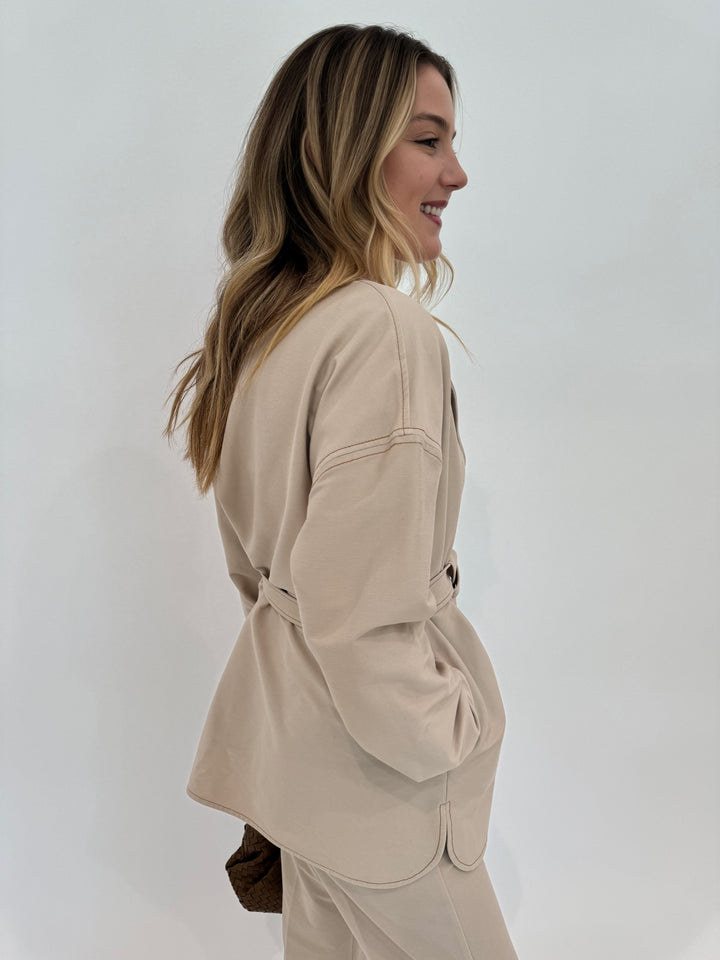 Max Mara Otranto Jersey Jacket With Belt