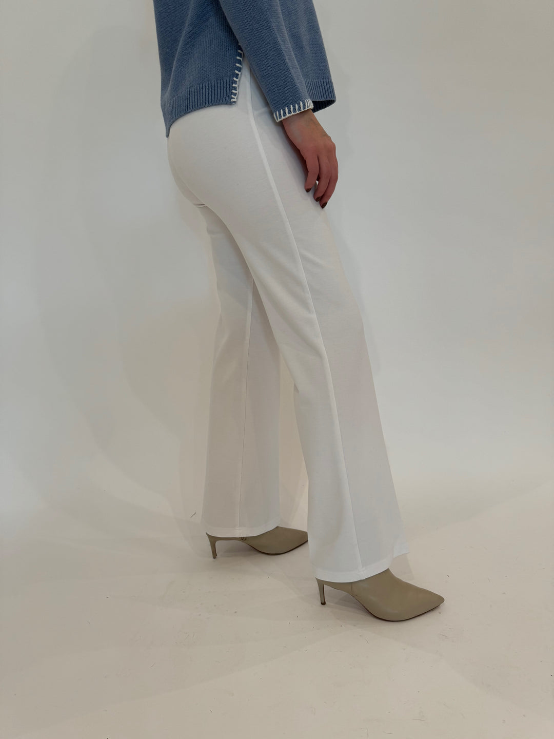 Peace of Cloth Jules Paramount Knit Pants in White available at Barbara Katz