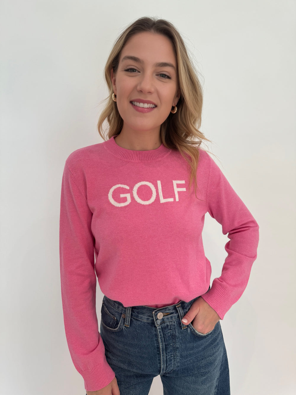 BK All Set To Golf Sweater - Palm Beach Pink