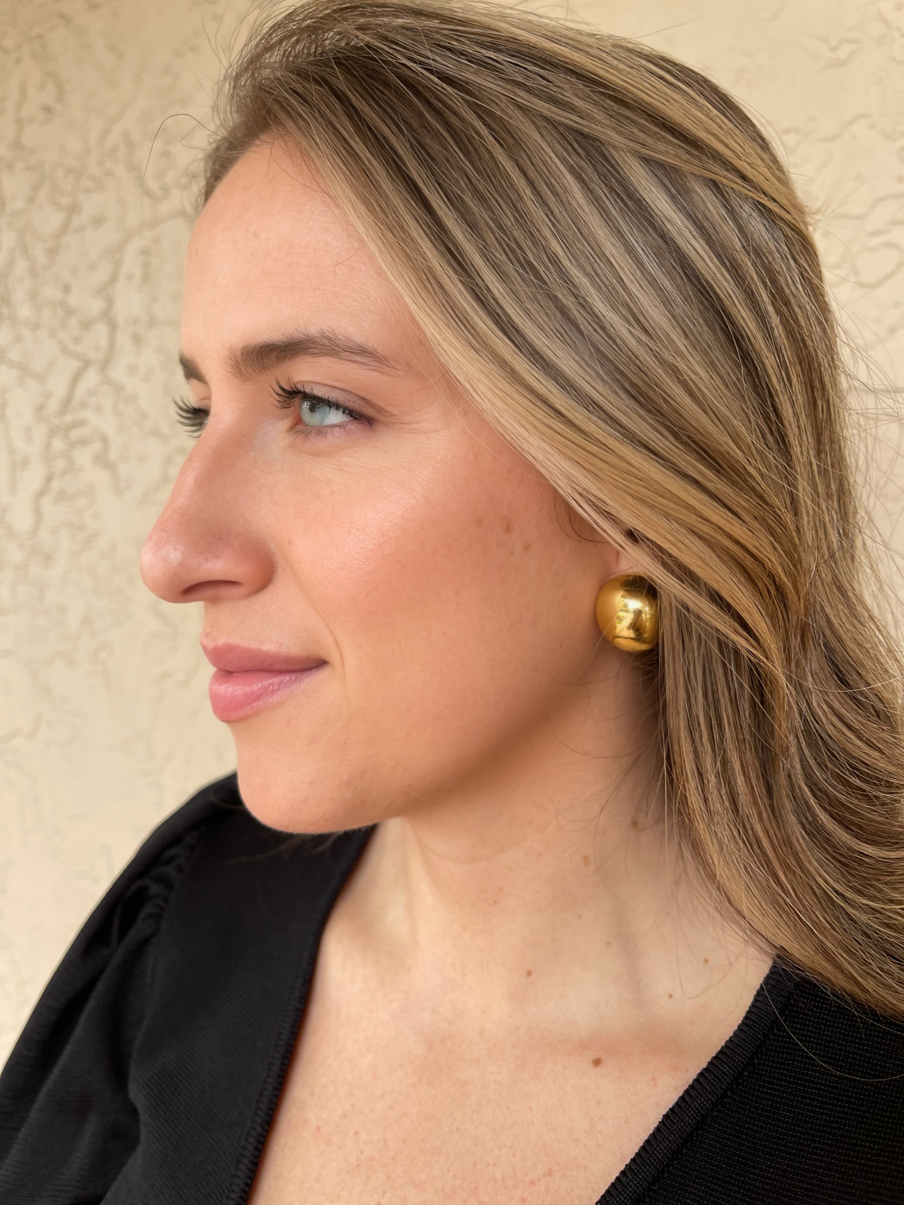 Gold Small Ball Clip On Earring Barbara Katz