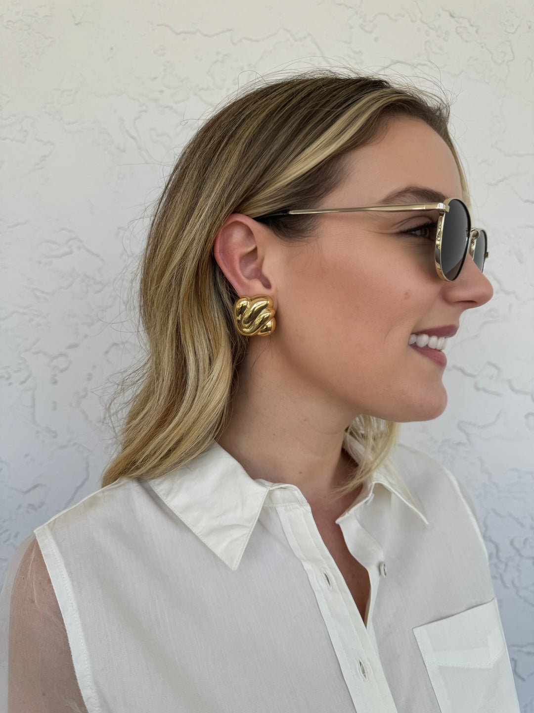 Ben Amun Gold Plated Clip Earring