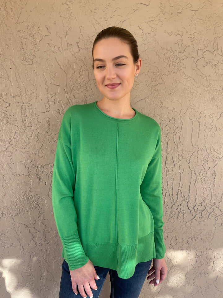 Center Seam Sweater - Green