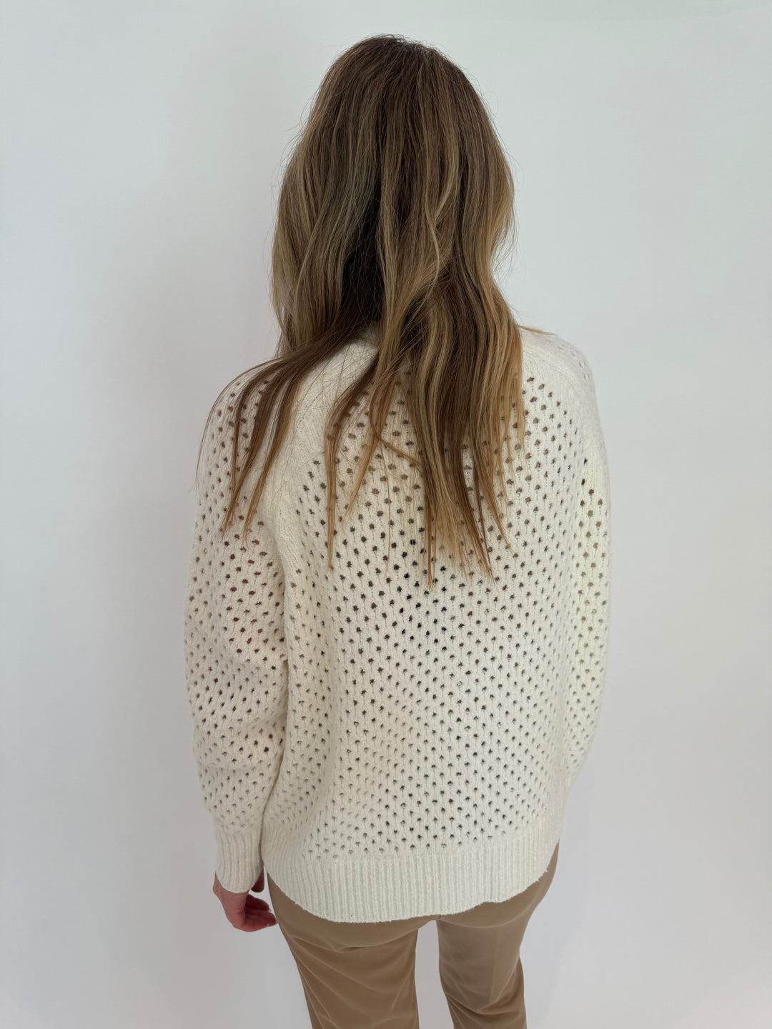 Varley Marta Boucle Knit Jacket in Coconut Milk