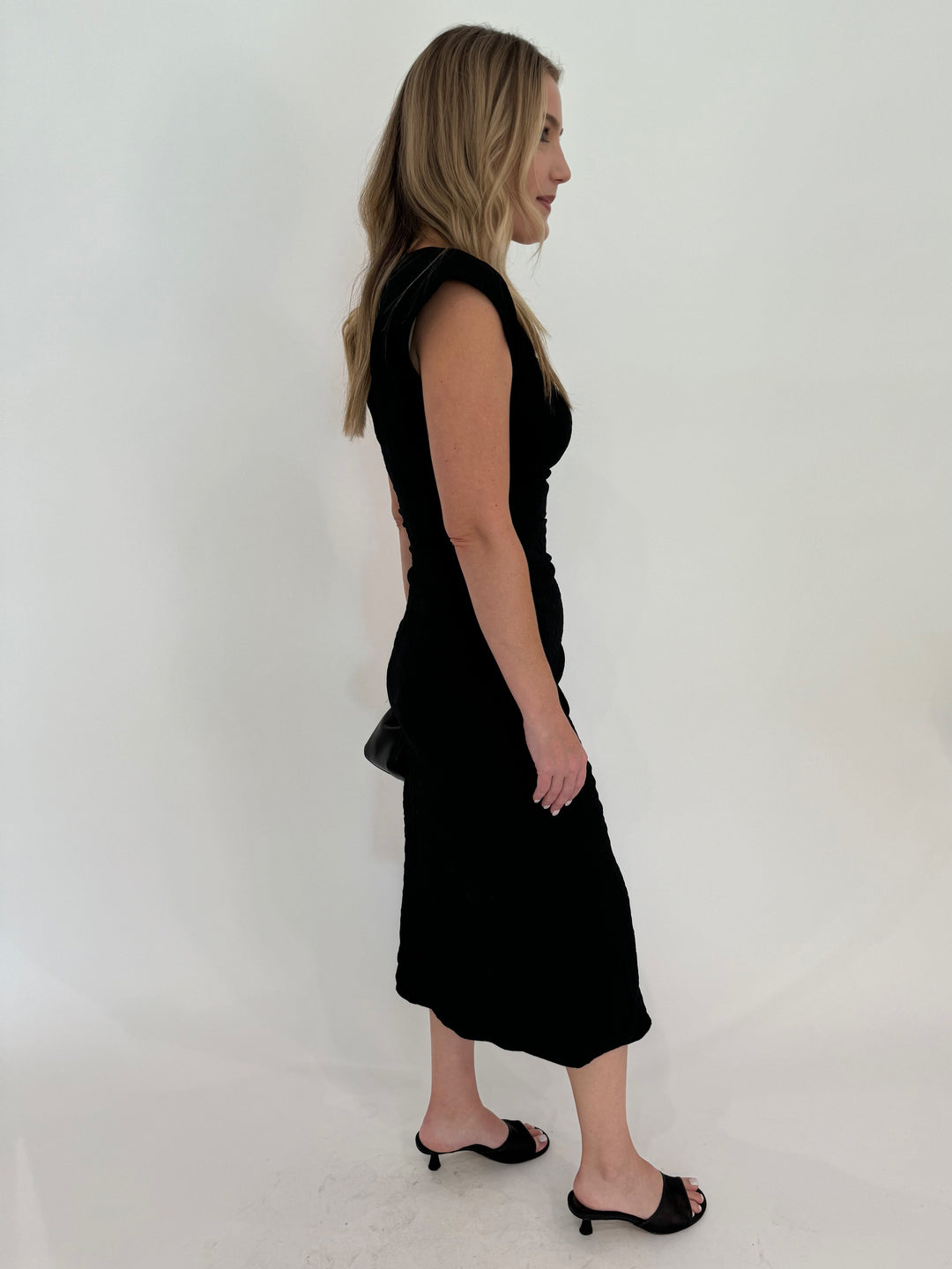 Rails Auren Midi Dress in Black available at Barbara Katz