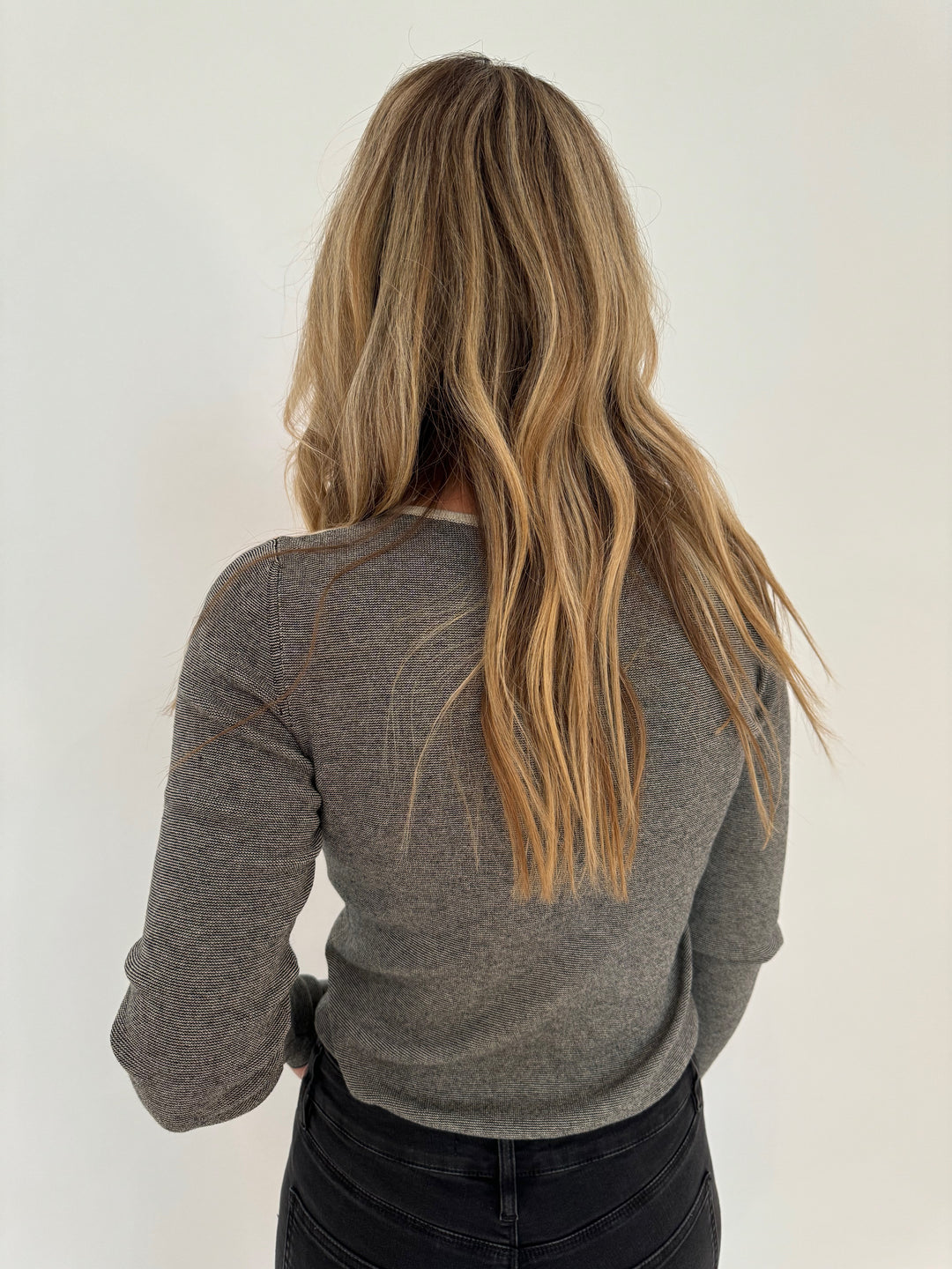 Aldomartins Grey Kamuk Top Long Sleeve  available at Barbara Katz