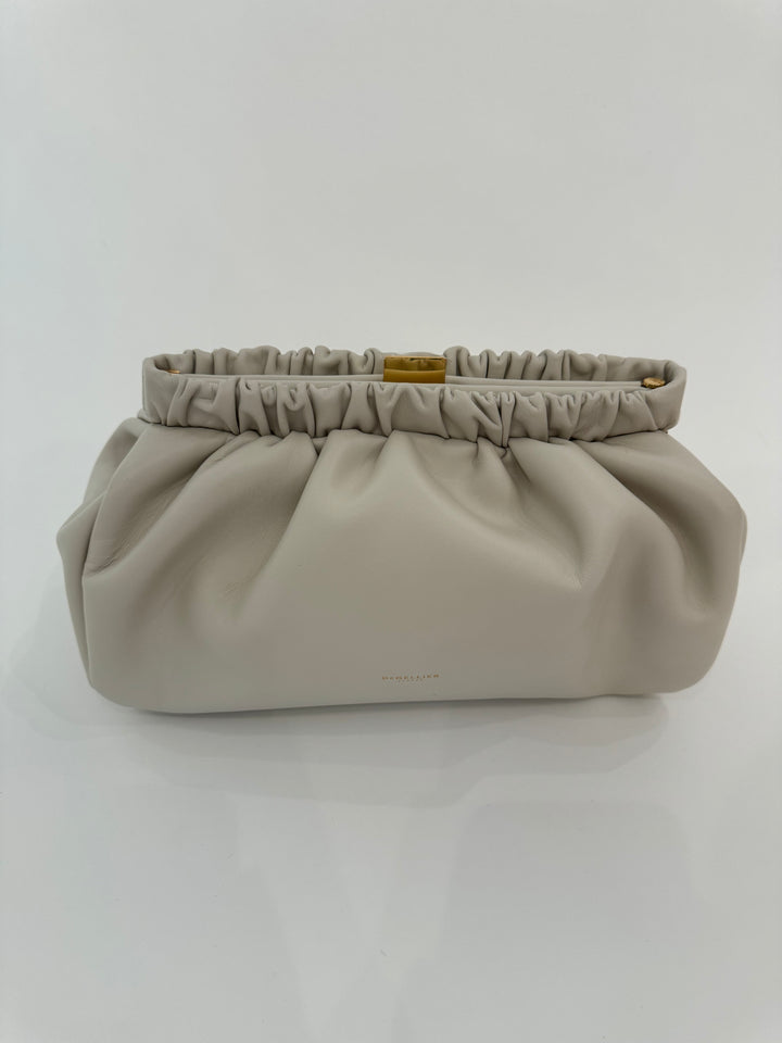 DeMellier Miami Clutch in Off White Smooth Leather available at Barbara Katz