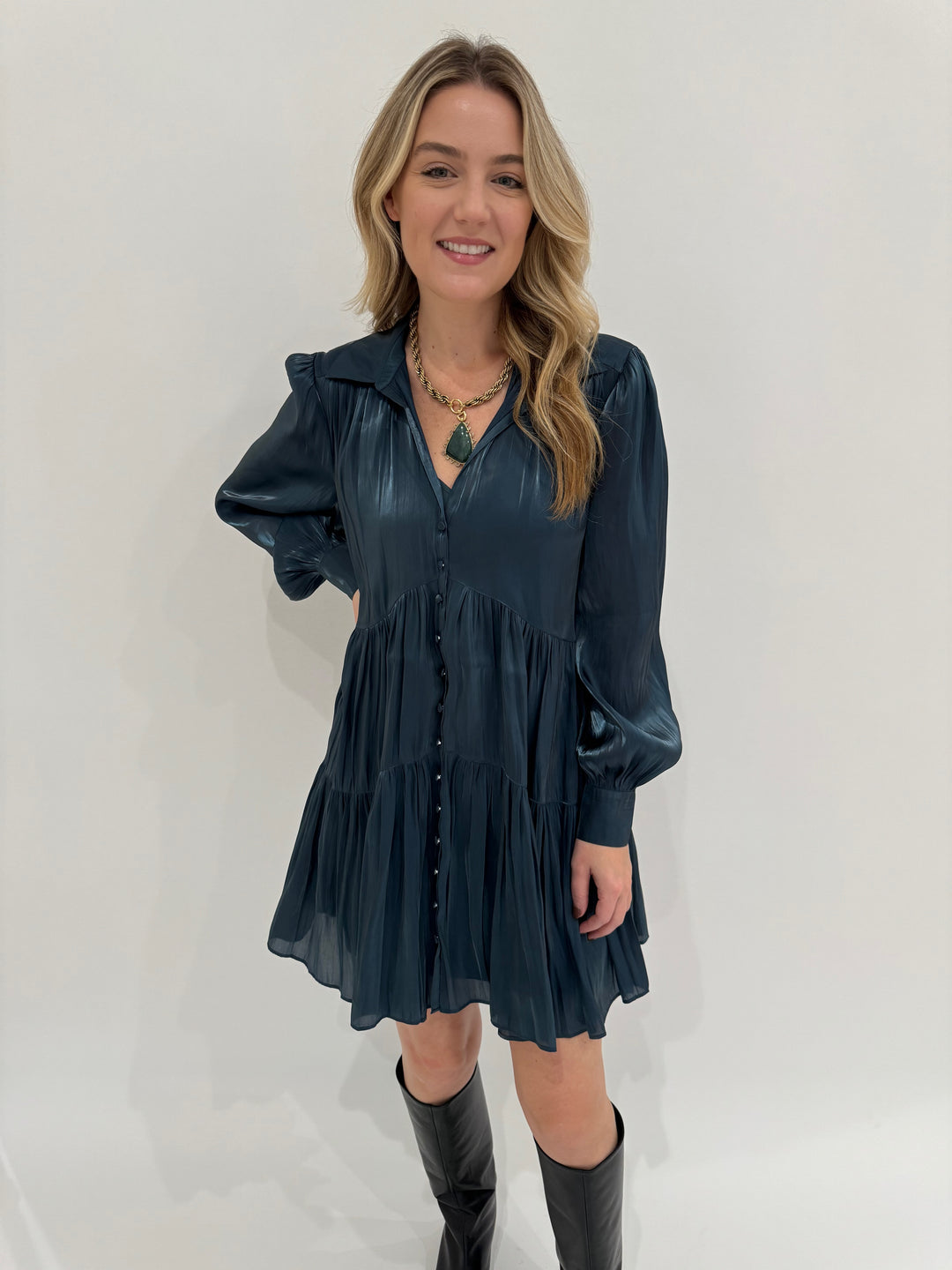 Cinq a Sept Lilly Dress in Nightfall available at Barbara Katz