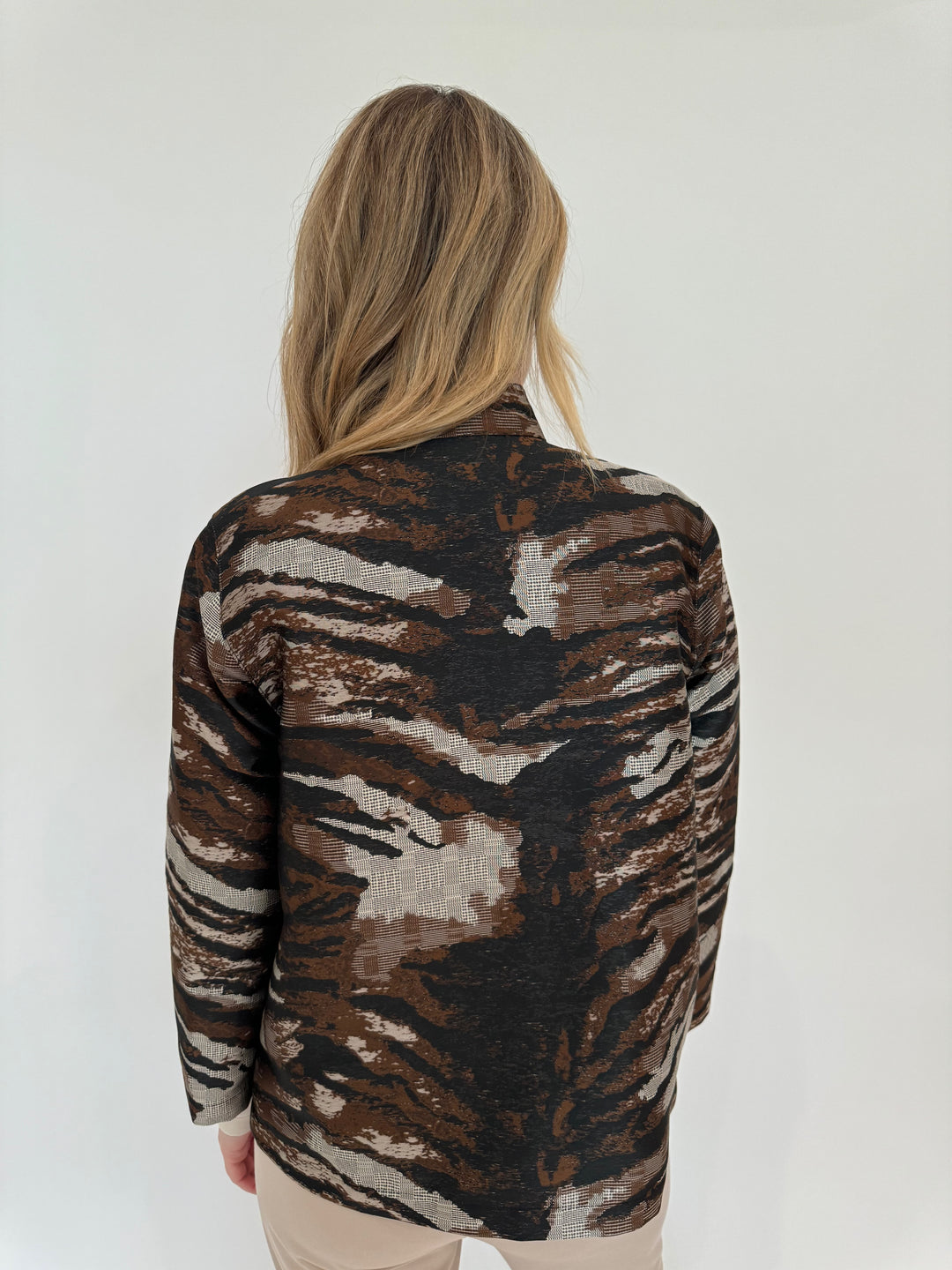 Caroline Rose Tigrees Jacket in Multi/Black available at Barbara Katz