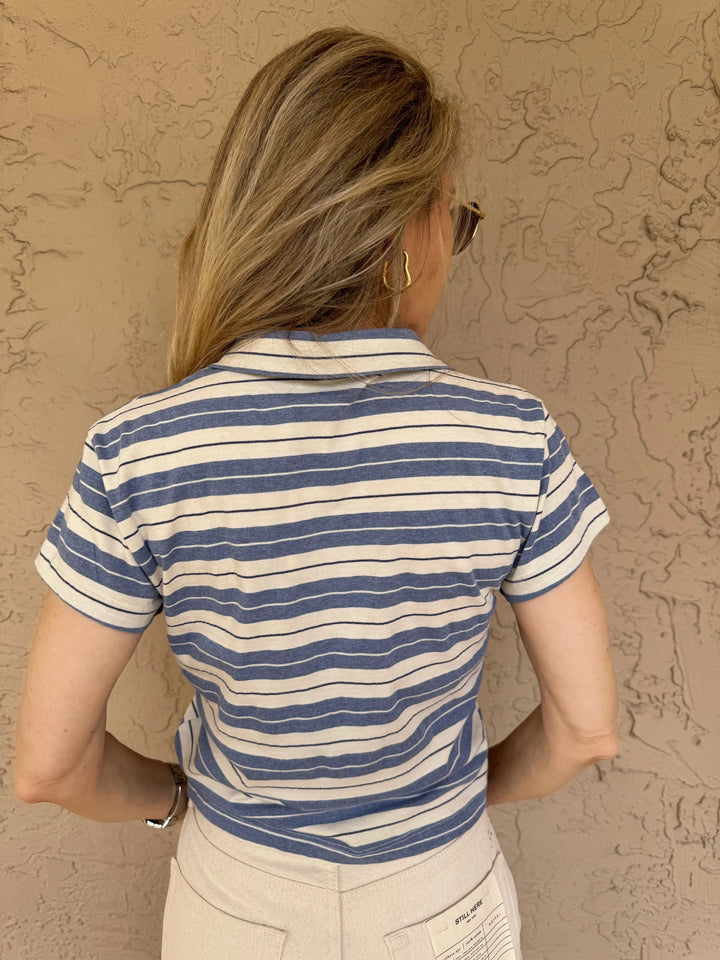 Shrunken Polo Harbor Stripe