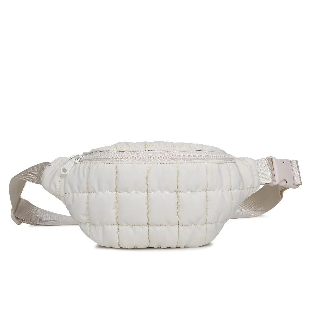 Sol and Selene Resurgence Puffer Belt Bag in Ivory available at Barbara Katz