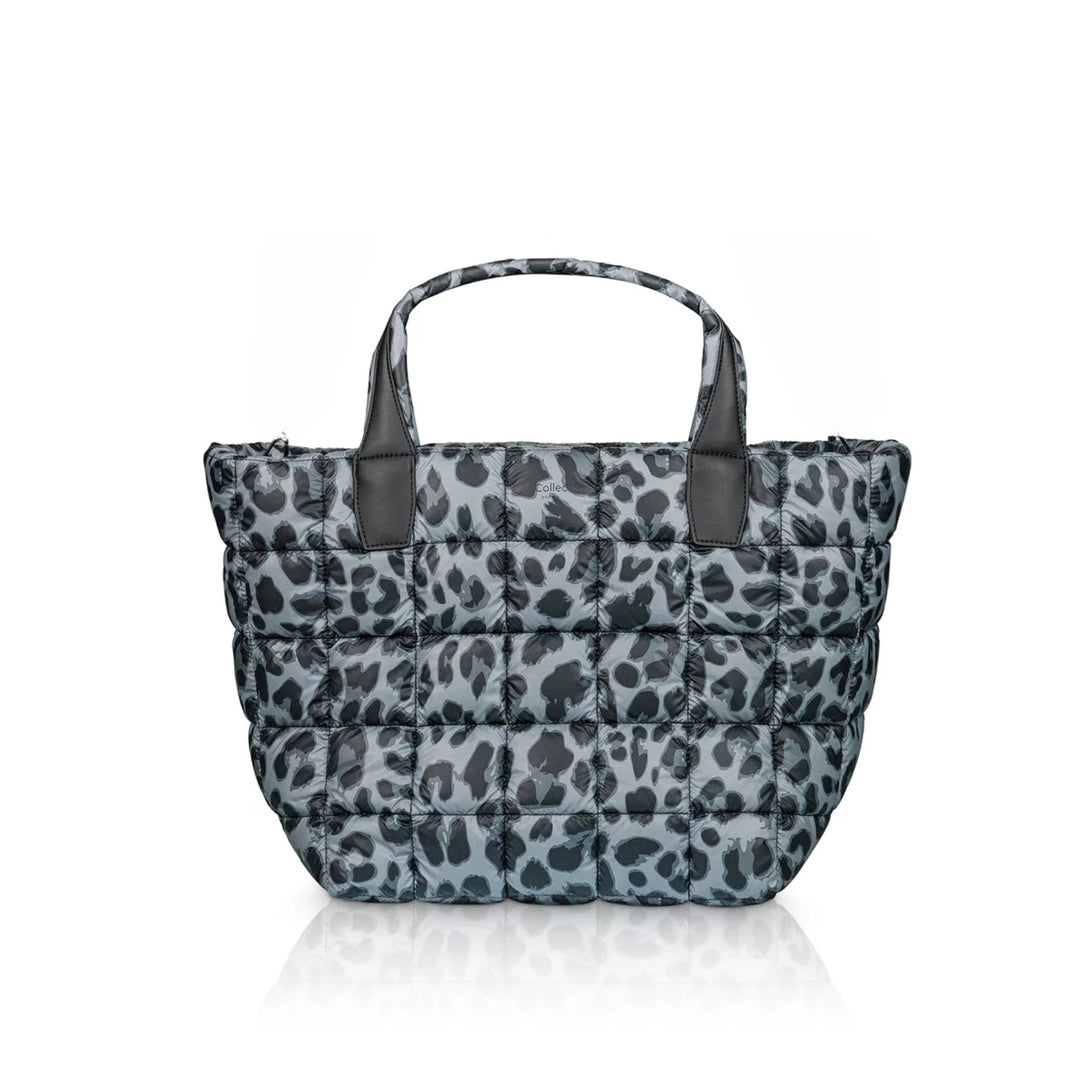 Vee Collective Porter Medium Tote Bag in Grey Leopard available at Barbara Katz