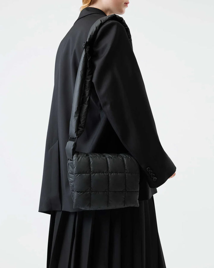 Vee Collective Porter Messenger Shoulder Bag in Matt Black available at Barbara Katz