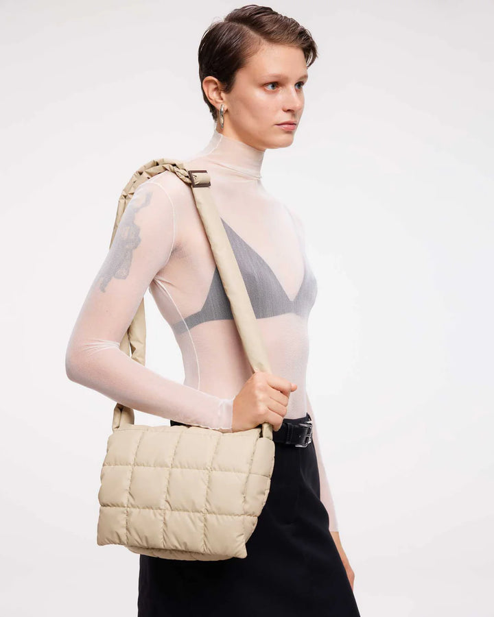 Vee Collective Porter Messenger Shoulder Bag in Sand available at Barbara Katz