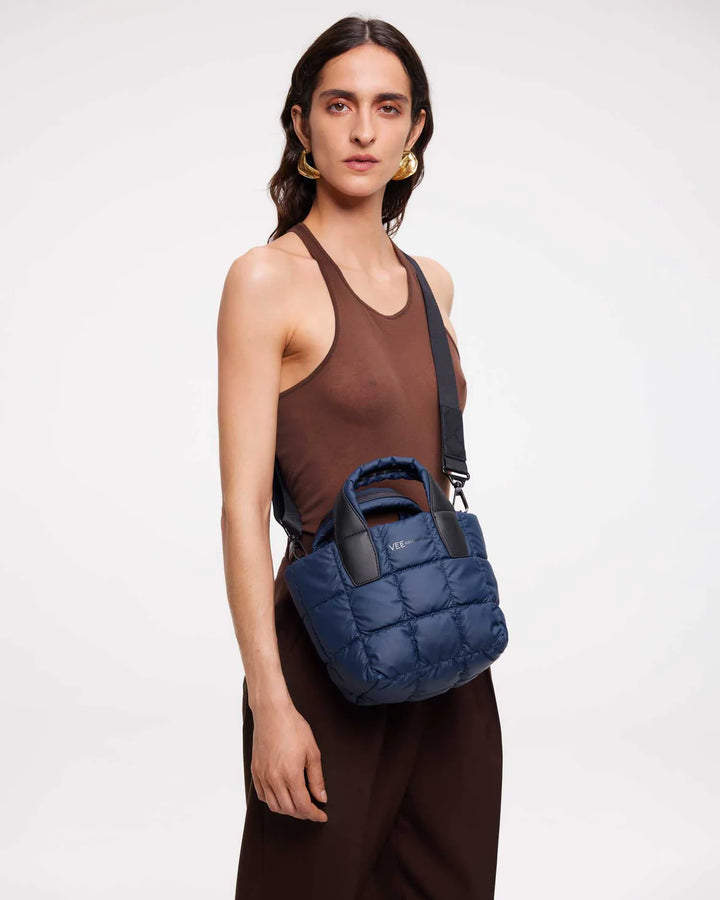 Vee Collective Porter Mini Tote Crossbody Bag in Deep Sea available at Barbara Katz