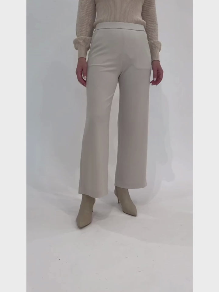 Raffaello Rossi Palina 6/8 Culotte Pants in Wool White