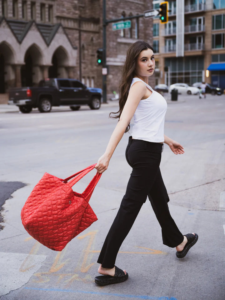 Ameliora Ready Set Go Tote Bag in Ruby Red available at Barbara Katz