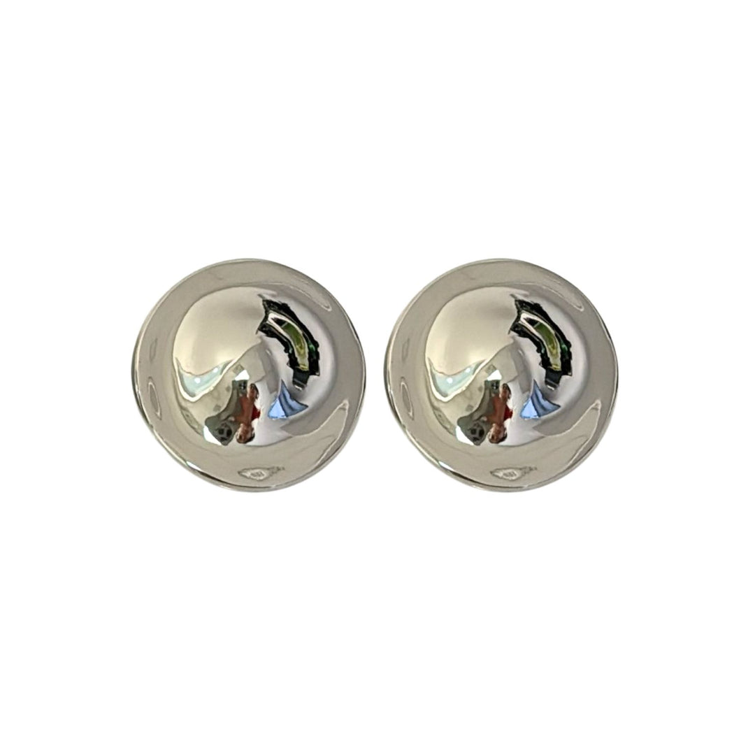 Ben Amun Round Clip-On Earrings in Silver available at Barbara Katz