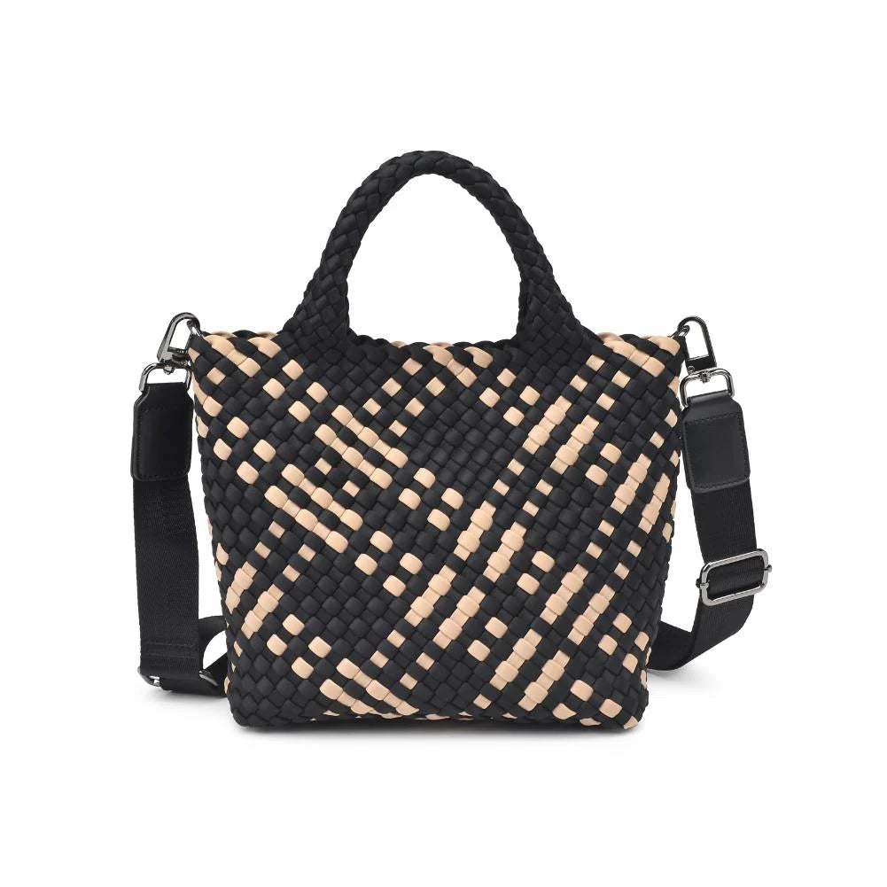 Sol and Selene Sky's The Limit Small Crossbody Tote - Black/Nude