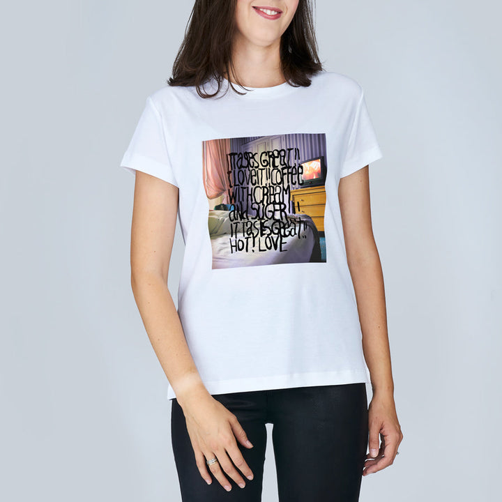 Suzi Roher The Niki T-Shirt - Coffee in Bed