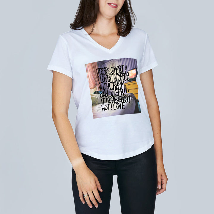 Suzi Roher The Viv T-Shirt - Coffee In Bed