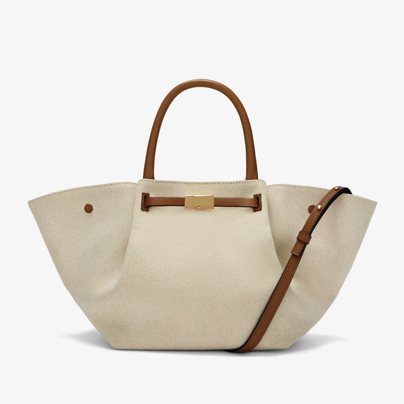 Demellier Midi New York Canvas Bag - Canvas Tan Smooth – Barbara Katz