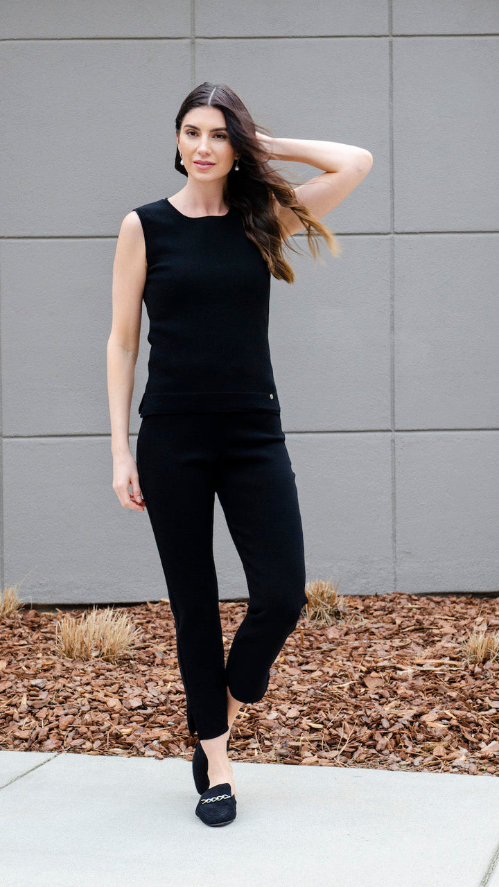 Biana Alva Tank Top in Black available at Barbara Katz