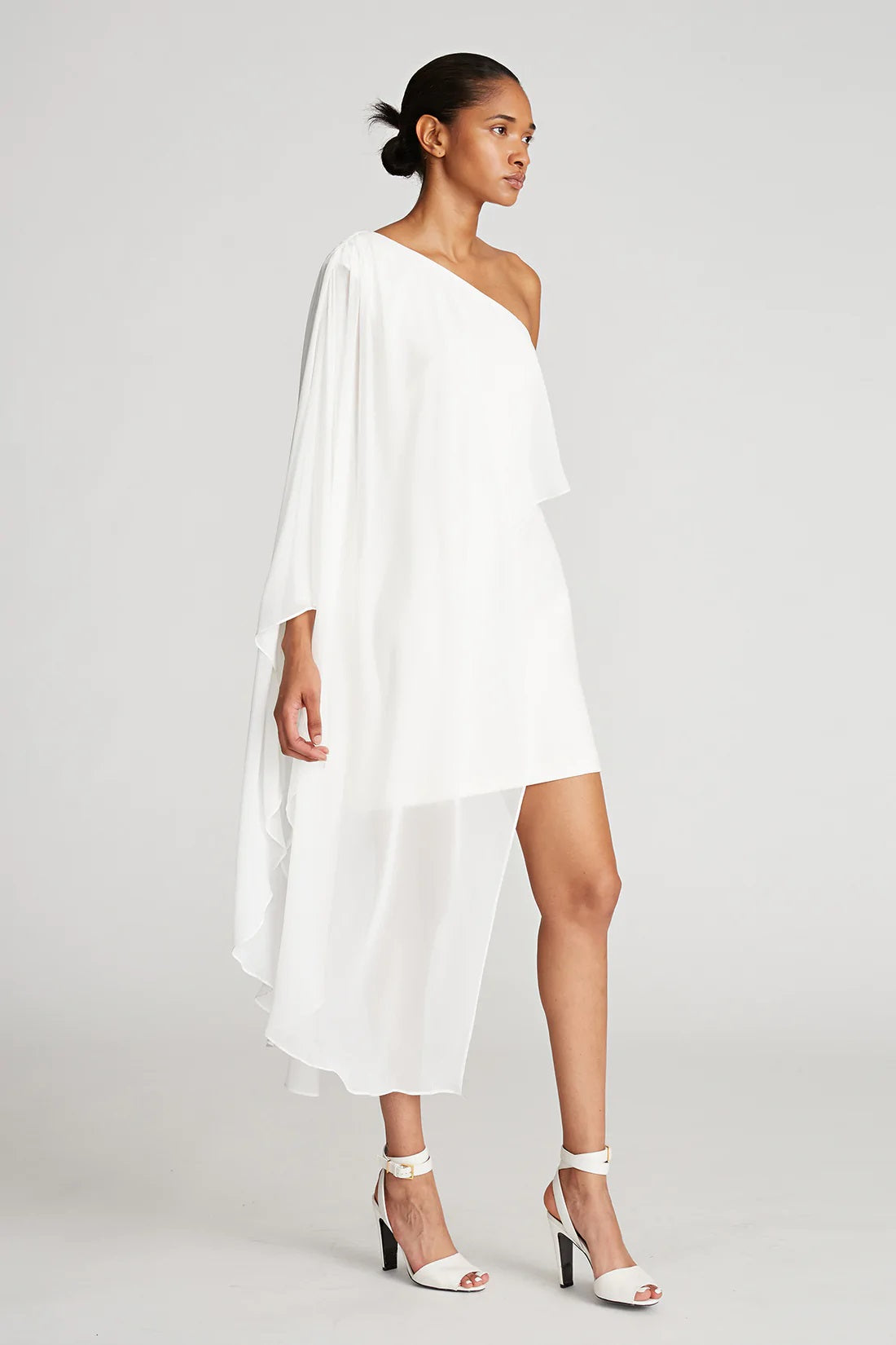 Halston one shoulder sales dress