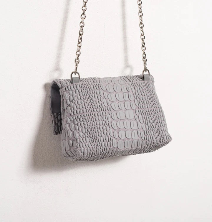 Dove grey clutch on sale bag